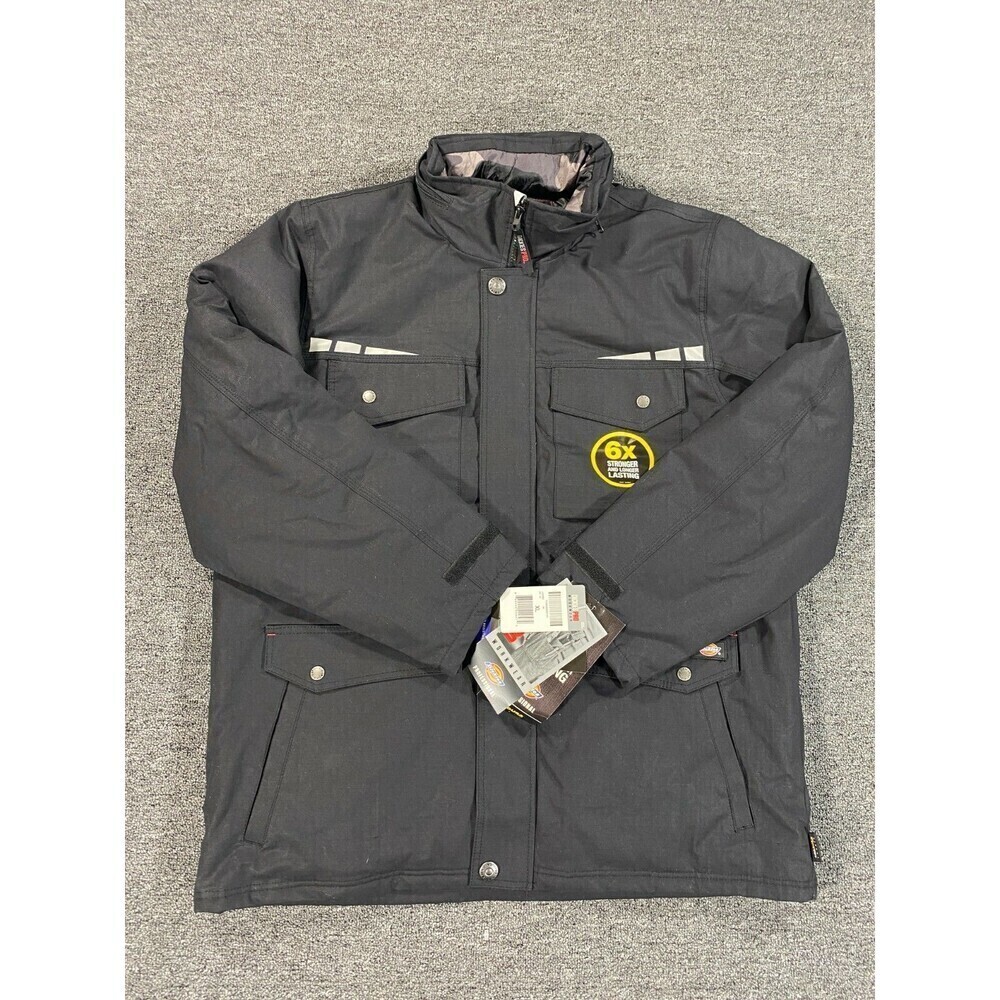 Dickies Pro Field Coat Jacket Men XL Cordura 3M Hood Military Grade JJ005BK